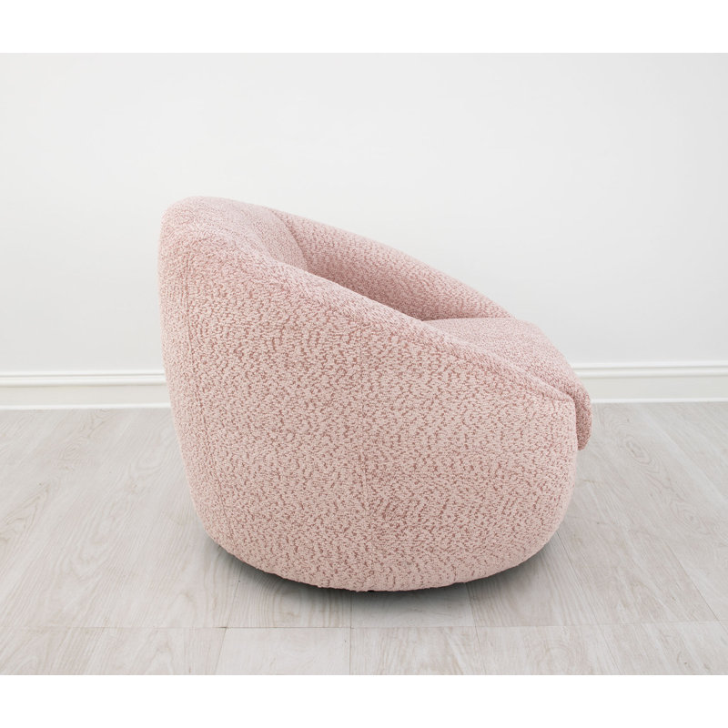 Olivia Swivel Barrel Chair, Dusty Rose