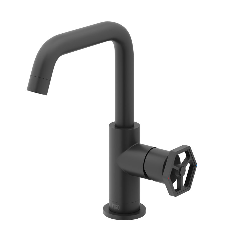 Ruxton 9" H Single Handle Single Hole Bathroom Faucet, Matte Black