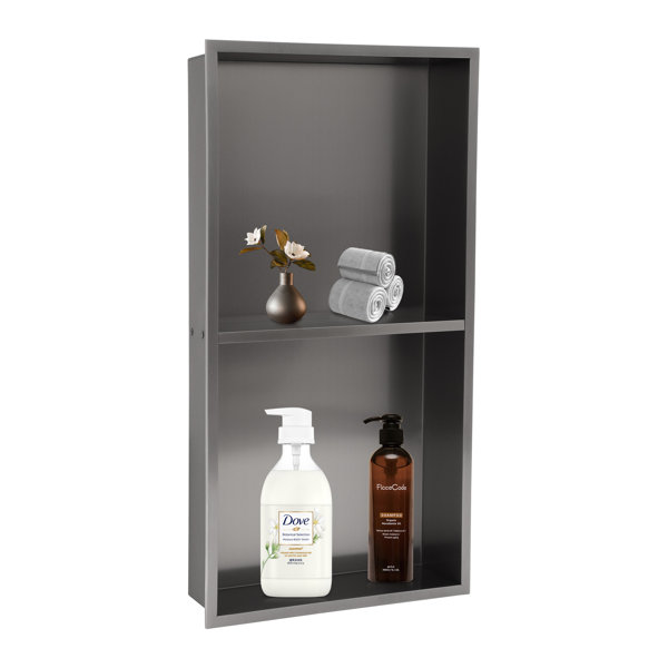 Lordear 37 x 13 Shower Niche Stainless Steel Bathroom Shelf Wall