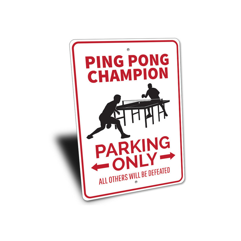 Plaque de ping-pong en aluminium, H 10 po x l 14 po x P 0,04 po