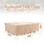 Housse pour table d'extérieur rectangulaire de qualité supérieure imperméable 86 po (L) x 47 po (H) x 31 po (H), tissu teint dans la masse, garantie 3 ans-1252190793-1252190795