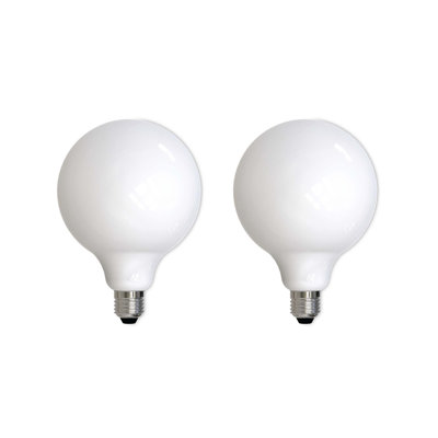 Bulbrite LED Filament 8.5W Dimmable Globe G40 Light Bulb with E26 Medium Screw Base, 3000K, 800 Lumens, Milky