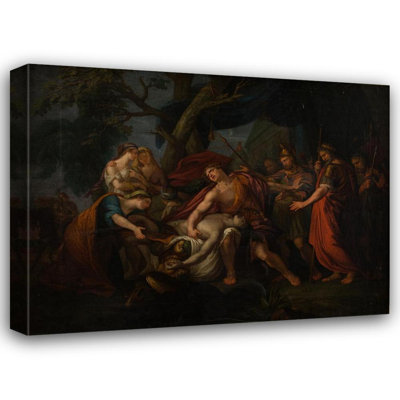 «Achilles Lamenting the Mort of Patroclus» par After Hamilton Gavin - Art mural sur toile tendue avec châssis