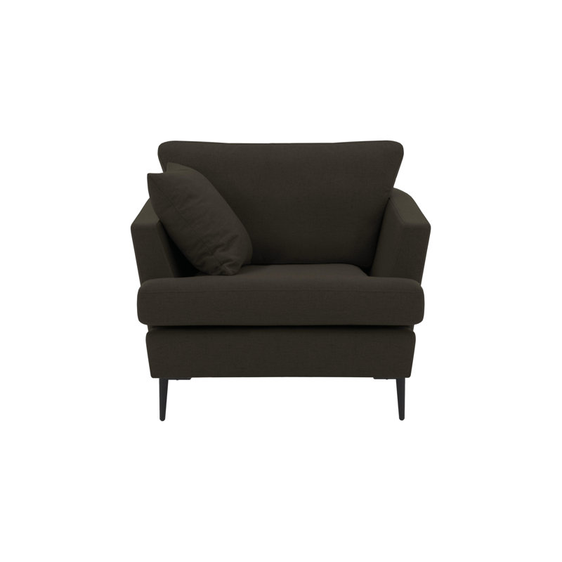 Jovany Velvet Armchair, Brown