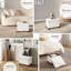 Banc repose-pieds en velours avec rangement amovible Nestl-132127313-132127316