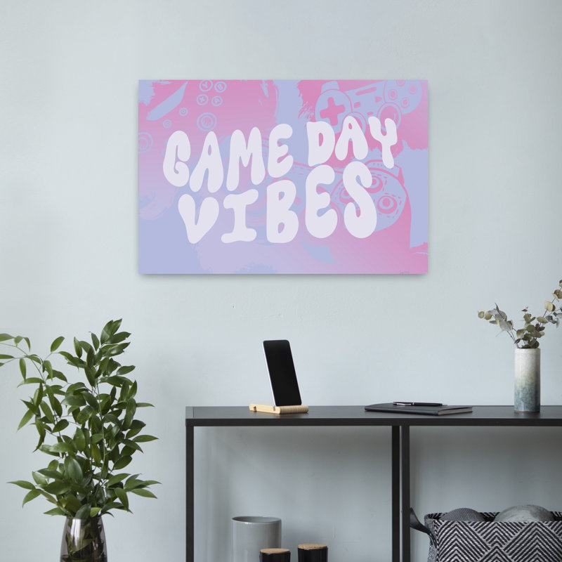 «Game Day Vibes», art contemporain abstrait, H 24 po x l 16 po