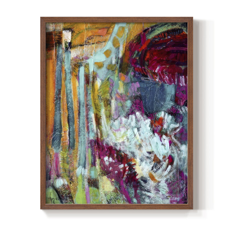 «A Place to Drop Down», reproduction encadrée - bois massif, H 30 po x l 24 po, Noyer