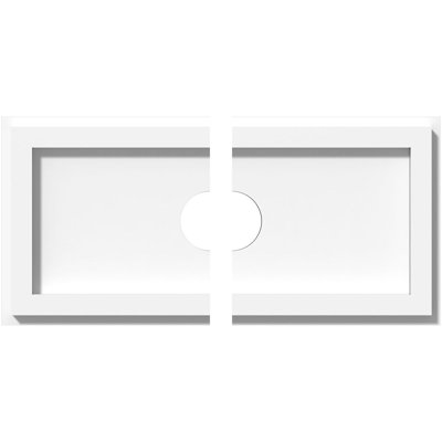 Médaillon de plafond rectangulaire rectangulaire en PVC de qualité architecturale