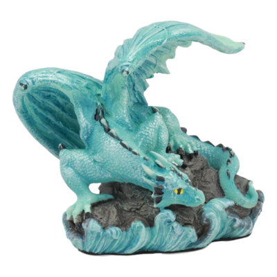 Figurine à roche dragon on ocean fantaisiste Beley