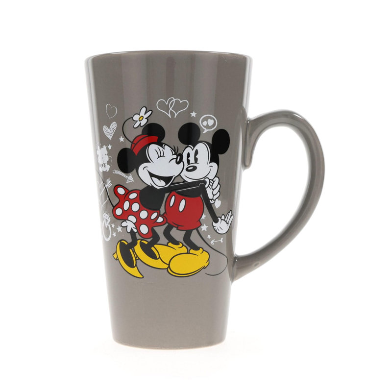 Grande tasse à café en céramique Disney Mickey and Minnie Mouse | Peut contenir 17 onces