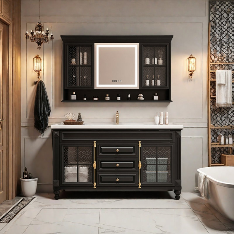 Armoire de salle de bain luxueuse rétro française