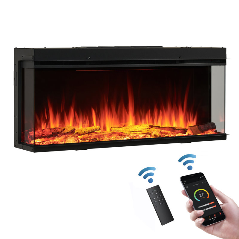 KNIGHTON FLAMME Electric Inset Fire, 49.5 cm H x 110 cm W x 26 cm D