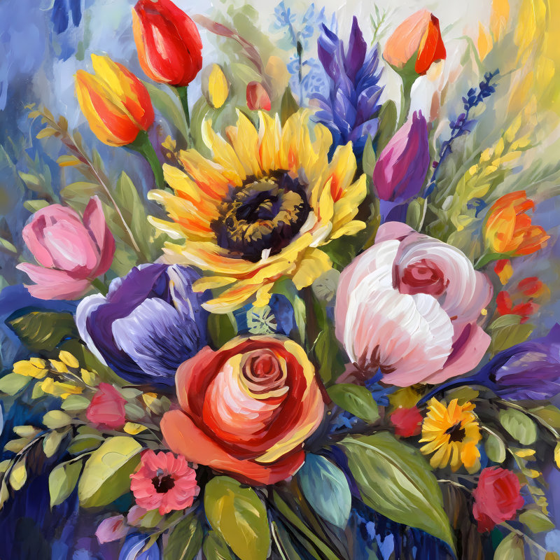Nature's Celebration, 36" H x 36" W