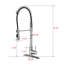 Commercial Modern Single Handle Spring High Arc Kitchen Faucet Brushed Nickel-119337255