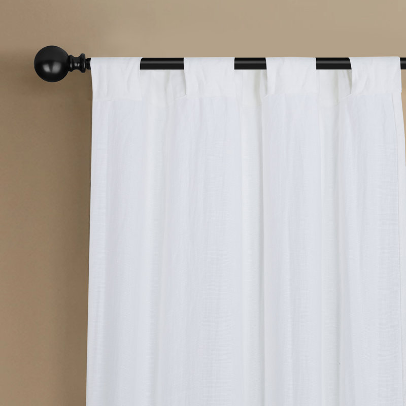 Newport Sheer Curtain Single Panel, Soft White, 50" W x 96" L