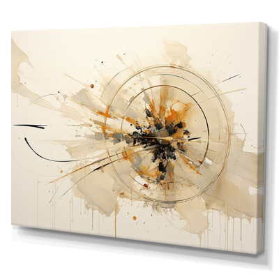 Chilyn " Beige Abstract Archery Collage "