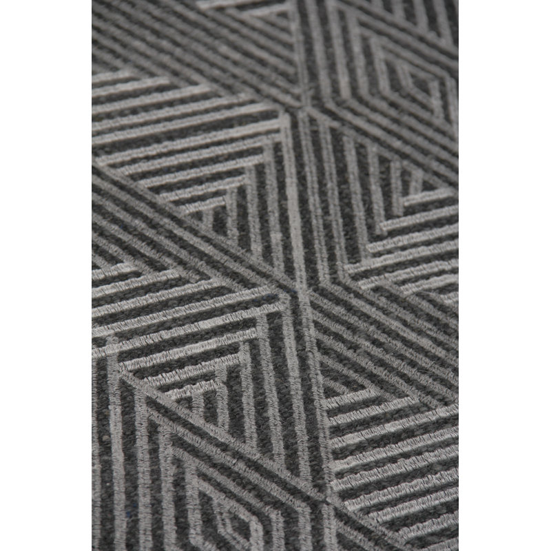 Pavilion Geometric Area Rug in Charcoal, Rectangle 8' x 10'