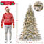 Sapin de Noël givré pré-éclairé-456773742
