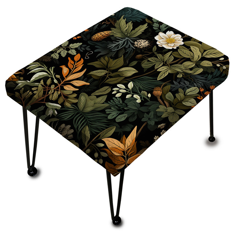 Rustic Wilderness Cottage Charm - Floral Rectangle Ottoman