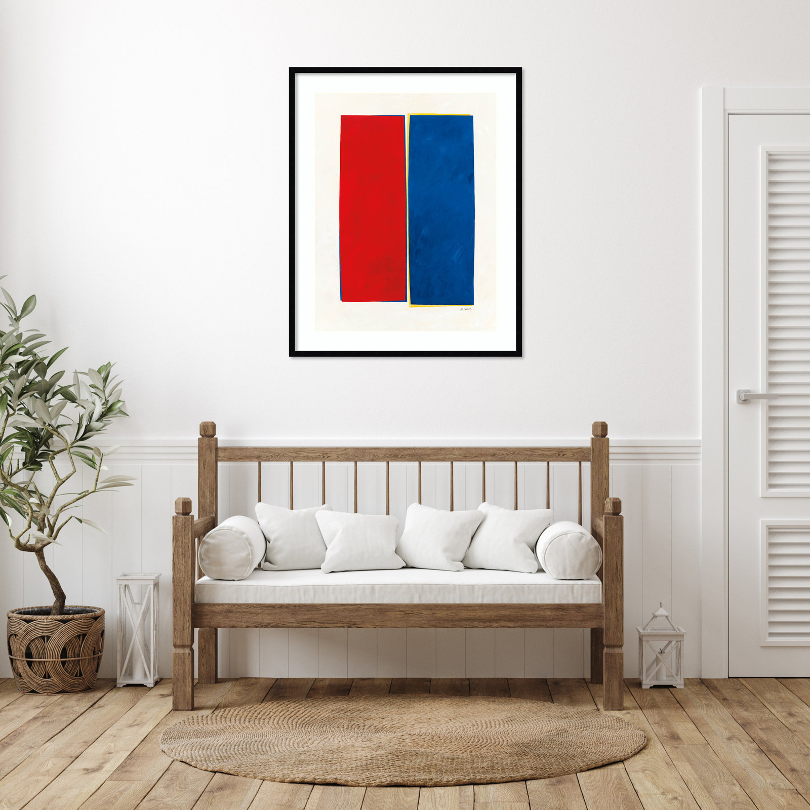 Monolithic II Wood Framed Wall Art Print, 41" H x 33" W, Black Framed