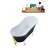63" Streamline Clawfoot Soaking Acrylic Bathtub With Drain, Clawfeet, and Bamboo Tray-76674076-76674075