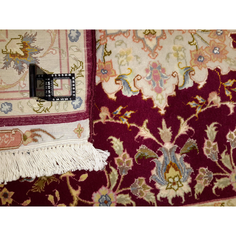 Necdet Oriental Area Rug in Burgundy
