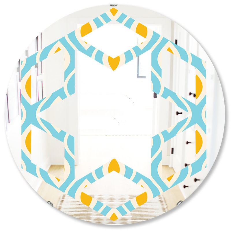 Miroir mural sans cadre à motif abstrait, 31,5 po x 31,5 po, Motif abstrait I