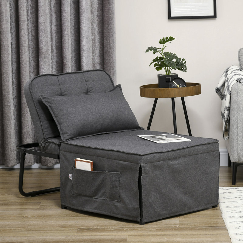 Futon rembourré Humayd 70,75, 100 % polyester noir