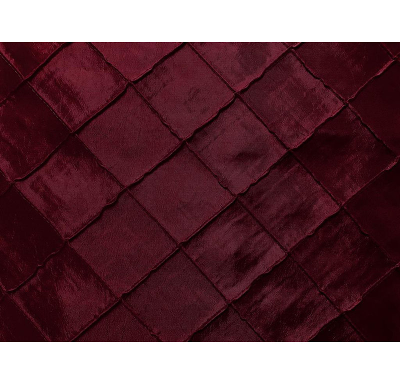 Pintuck Tailored Window Valance, 58"W x 5"L, Burgundy