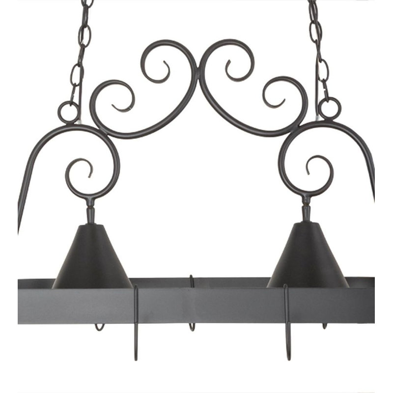 Elana Steel Handcrafted Rectangle Hanging Pot Rack