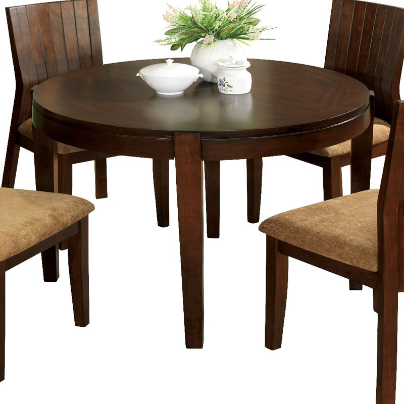 Oak Round Solid Wood Top Dining Table