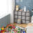Cube Storage Organizer Shelf with 6 Printed Bins + Labels