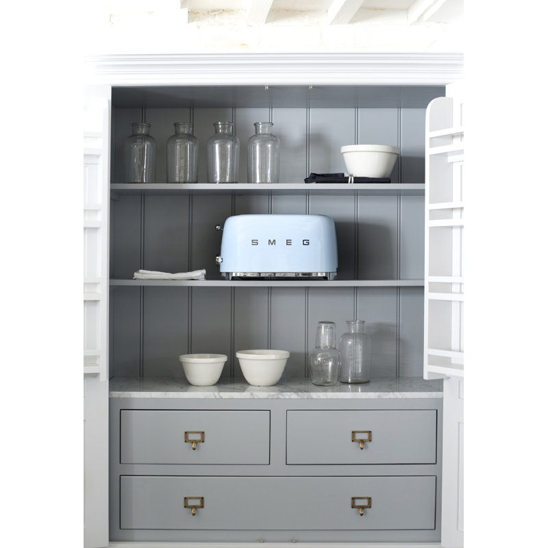 SMEG 50's Retro Style Aesthetic 4 Slice Toaster, White