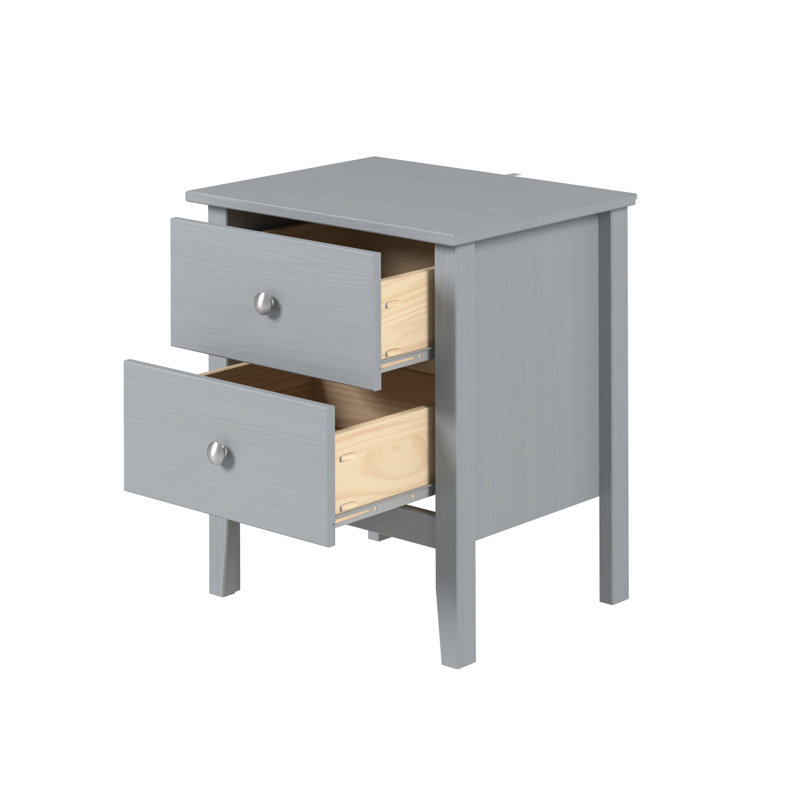 Table de chevet Arzell Shaker, Gris clair
