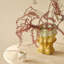 Vase décoratif en céramique texturé organique jaune fantaisie