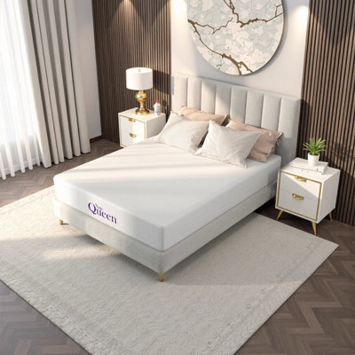 Matelas simple en mousse à mémoire de forme de 12 pouces NapQueen avec infusion de charbon, support ferme moyen pour ceux qui dorment sur le ventre, blanc