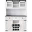 Armoire-bar 71 po avec rangement interne, porte coulissante, lumières, prise de courant, porte-verres et verres, 3 tiroirs de style chêne blanc. Éclairage haut de gamme.