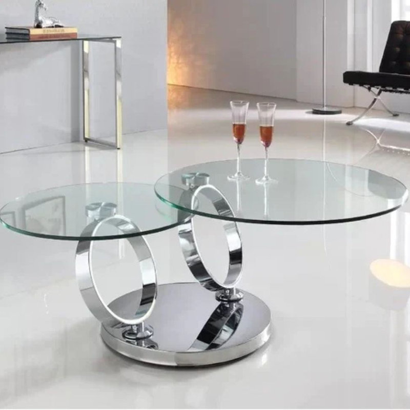 Orion Swivel Glass Coffee Table