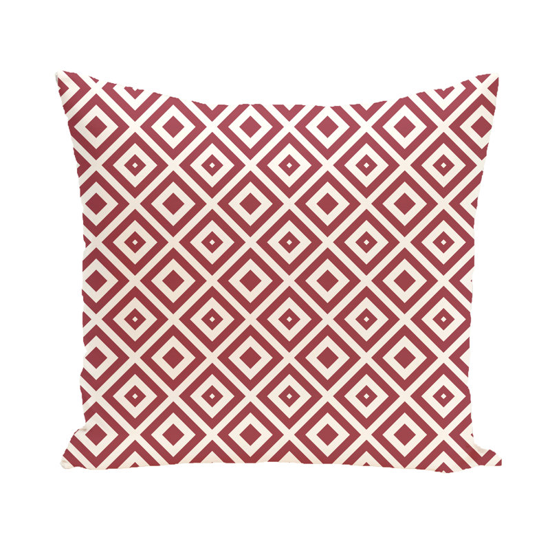 Housse et insert de coussin carré Subline, H 26 po x l 26 po, Rouge