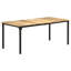 Derion Solid Wood Top Metal Base Dining Table-61751106