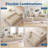 Corner Design Sectional Sofa with Pillows & High Density Foam, Modular L-Shaped Couch for Living Room No Assembly Required, Beige-1277173217