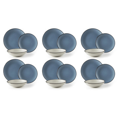 Moon Piece Ceramic Dinnerware Set - Service for 6