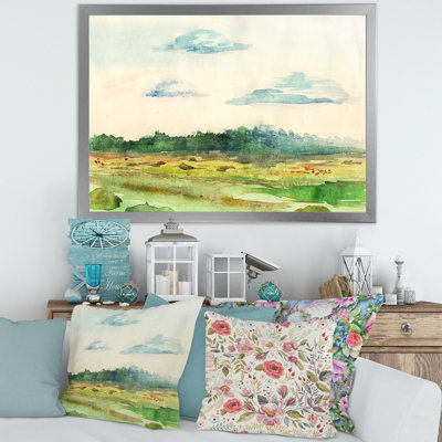 «Green Blossoming Summer Landscape», peinture sur toile