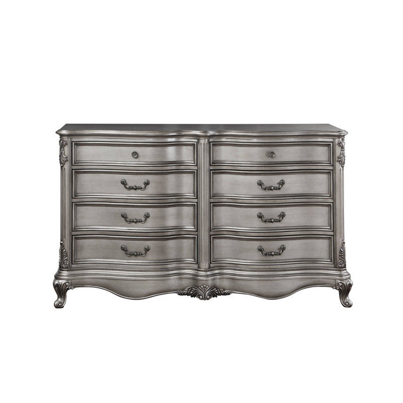 Commode antique à finition platine