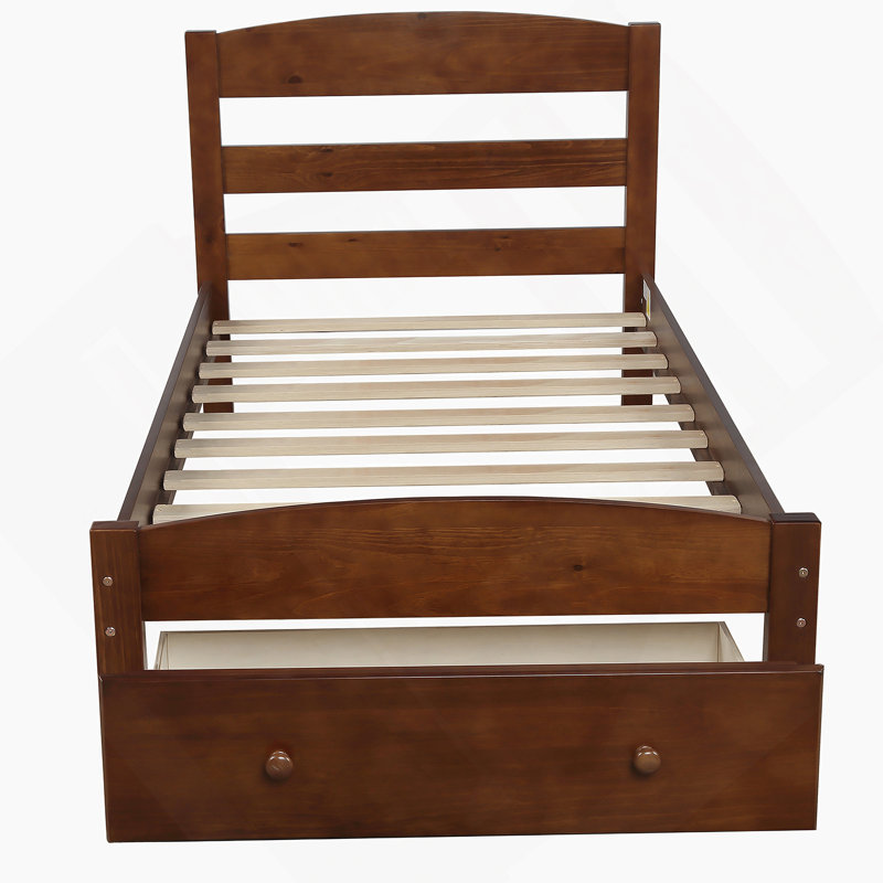 Granita Platform Storage Bed, Brown