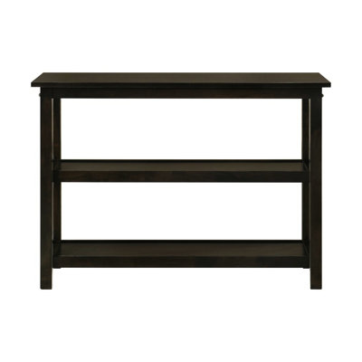 2-Shelf Wood Entryway Console Table, Deep Merlot
