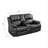 68" Wide Loveseat Modern Vegan Leather Manual Recliner Chair With Comfortable Arms And Back-1322903741