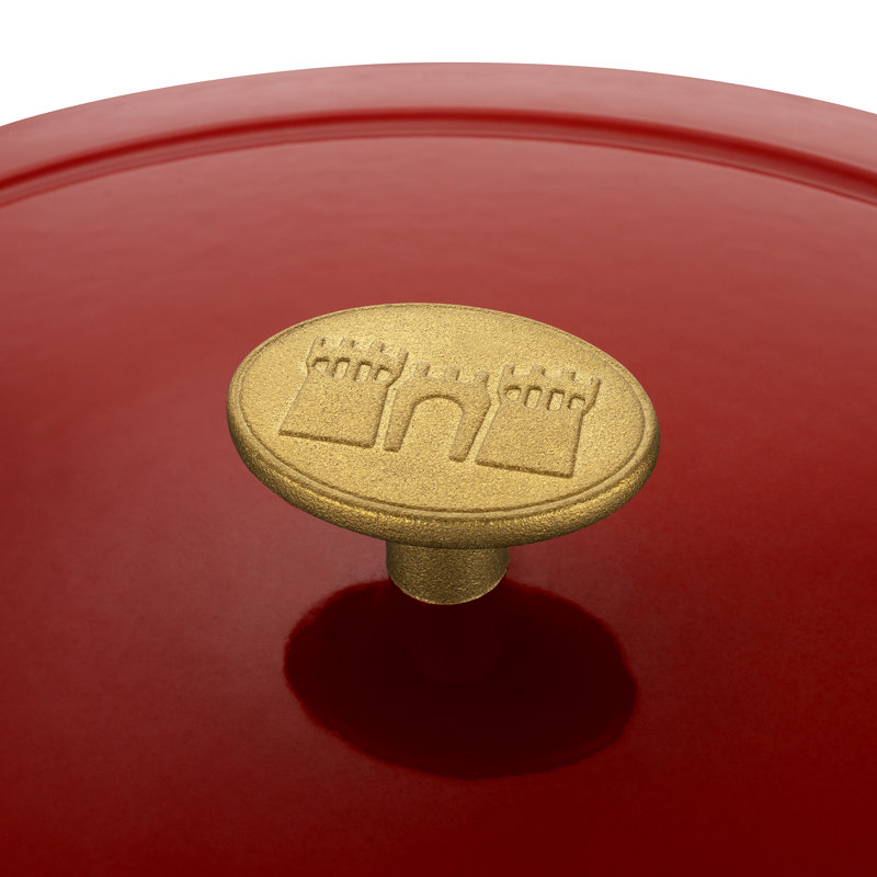 Ballarini Bellamonte Cast Iron Round Dutch Oven, 5 qt, Pomodoro Red