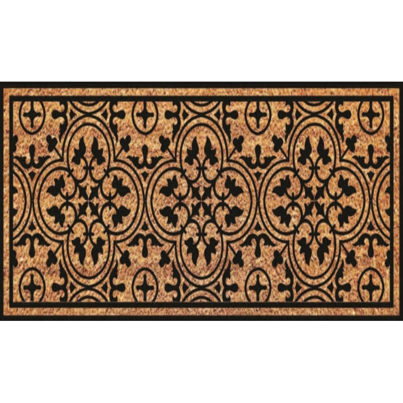 Coir Patterned Doormat, 18" W x 48" L