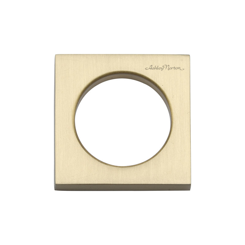 Mystic Square Knob, Satin Brass